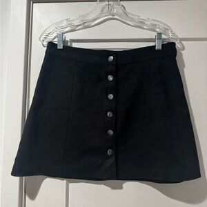 Zara Black Mini Skirt with Button Detail